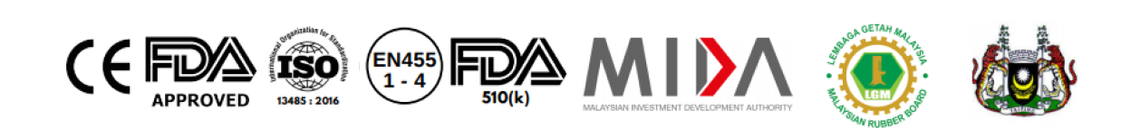 ISO 13485:2016, FDA 510K, EN455 1-4, FDA APPROVED, CE